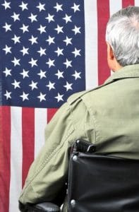 Veteran in wheelchair